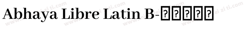 Abhaya Libre Latin B字体转换
